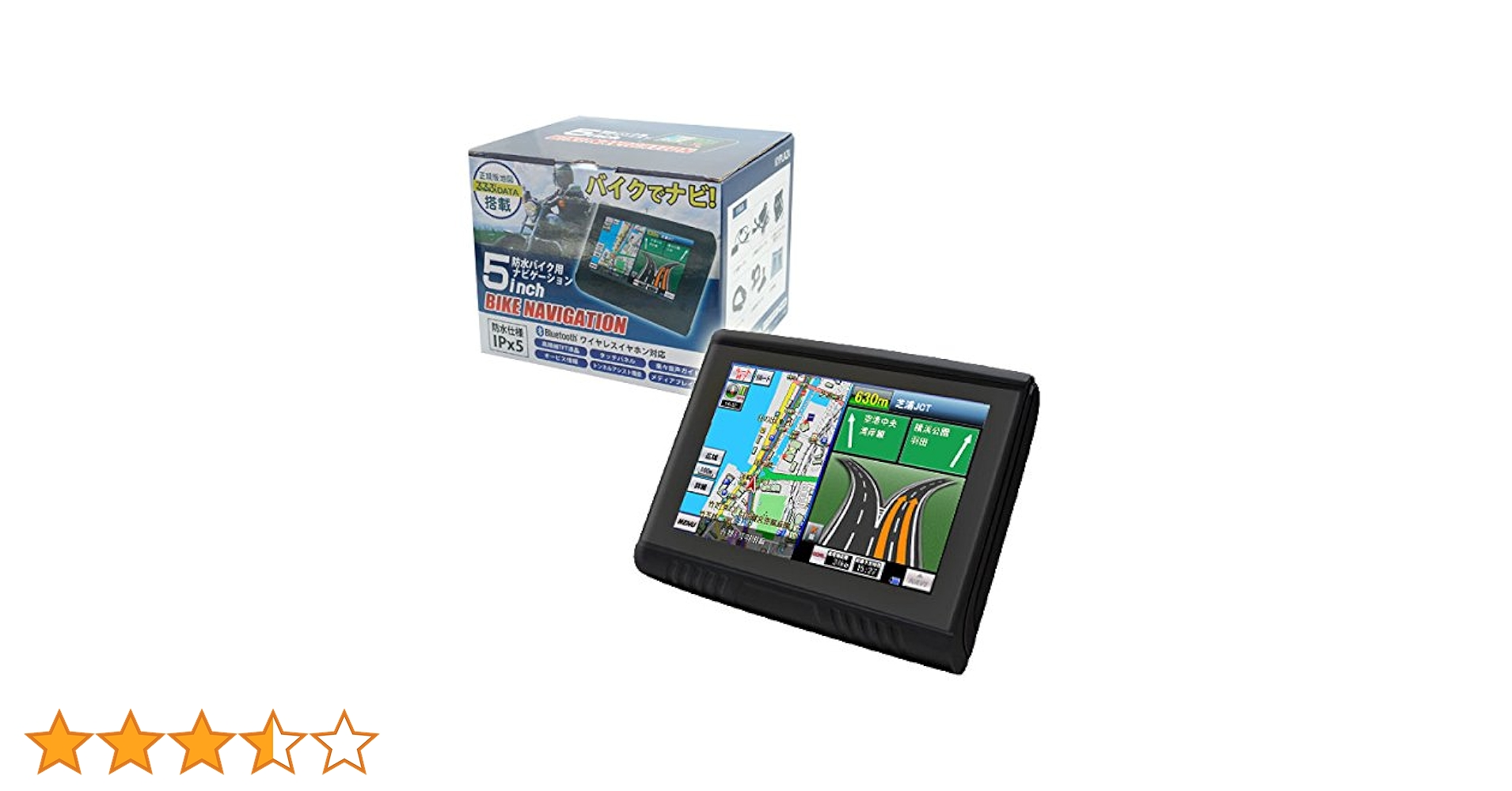 Amazon | KYPLAZA バイク用ナビ 5.0型 タッチパネル 最新 データ